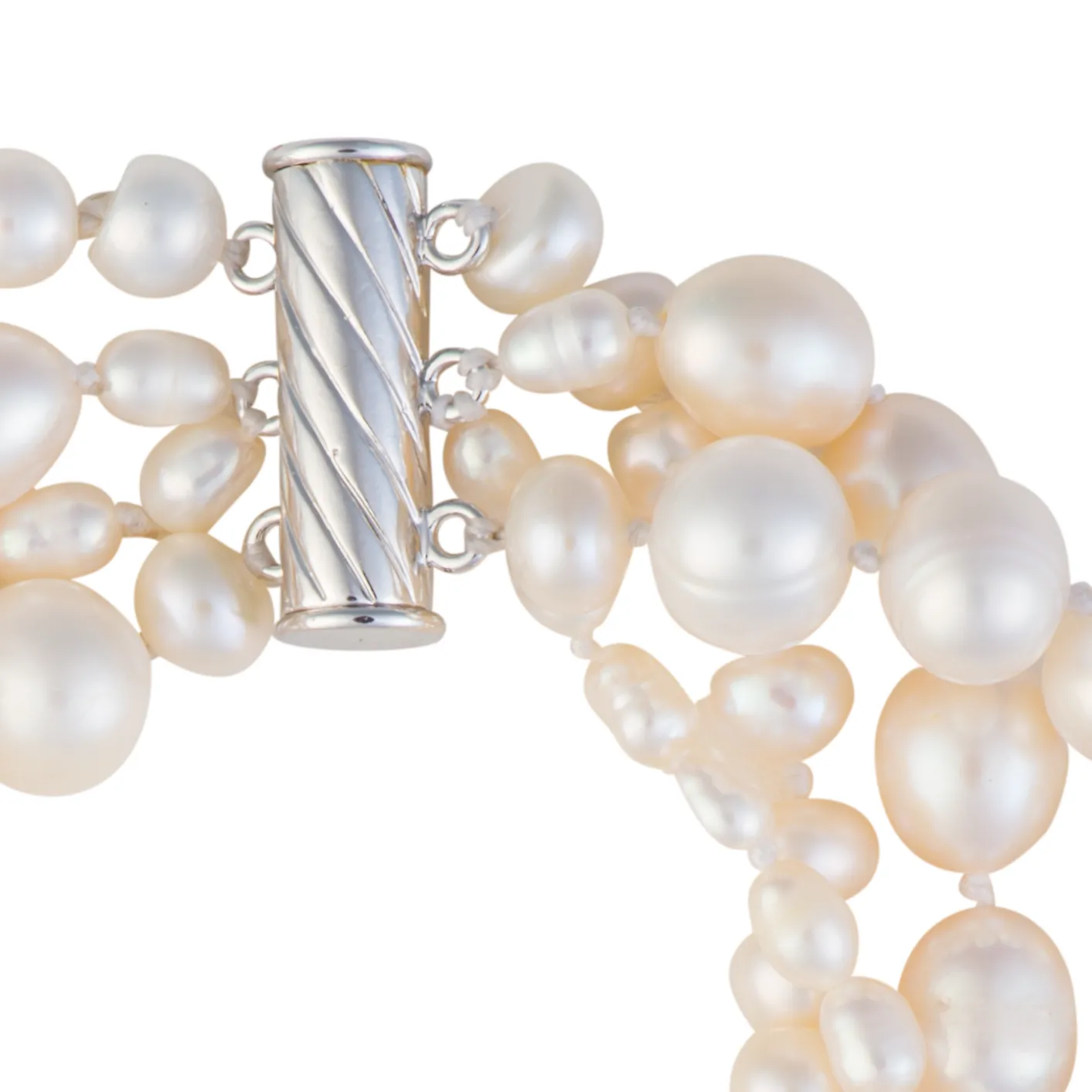 Four-Strand Freshwater Pearl Twisted Bracelet