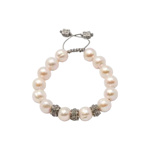 FRESHWATER WHITE PEARLS PULL BRACELET
