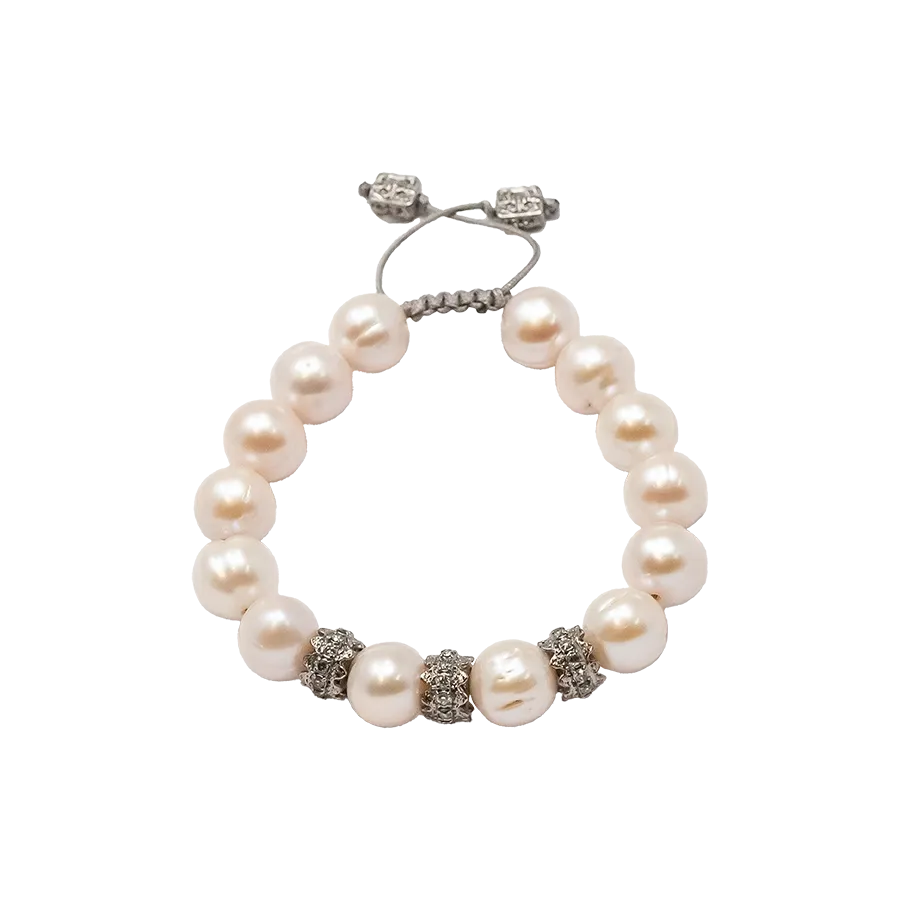 FRESHWATER WHITE PEARLS PULL BRACELET