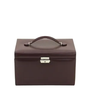Friedrich23 jewelry box with handle and 3 Burgundy drawers 23231-1