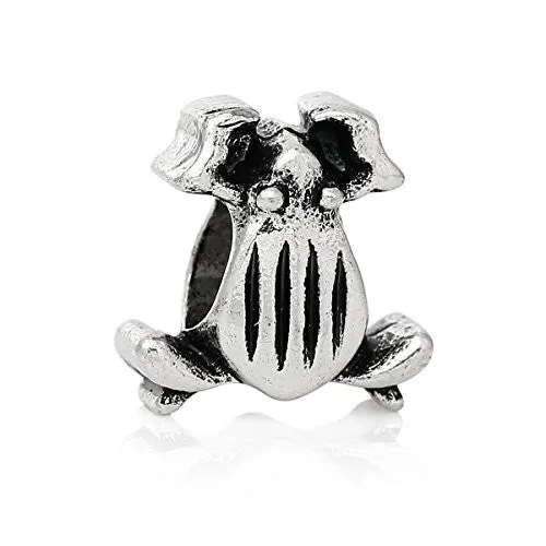 Frog Charm Bead for European Snake Chain Charm Bracelet