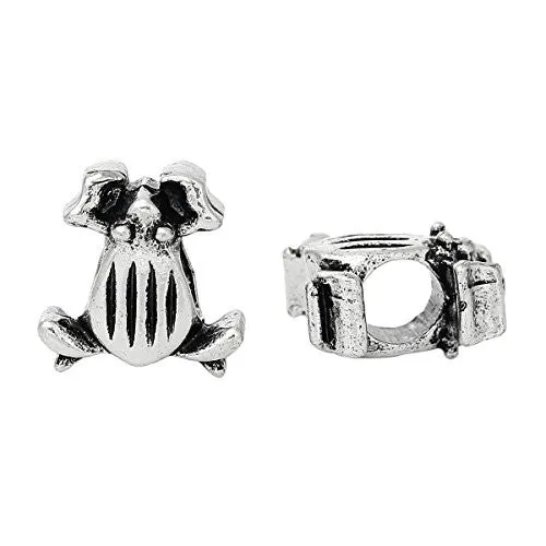 Frog Charm Bead for European Snake Chain Charm Bracelet