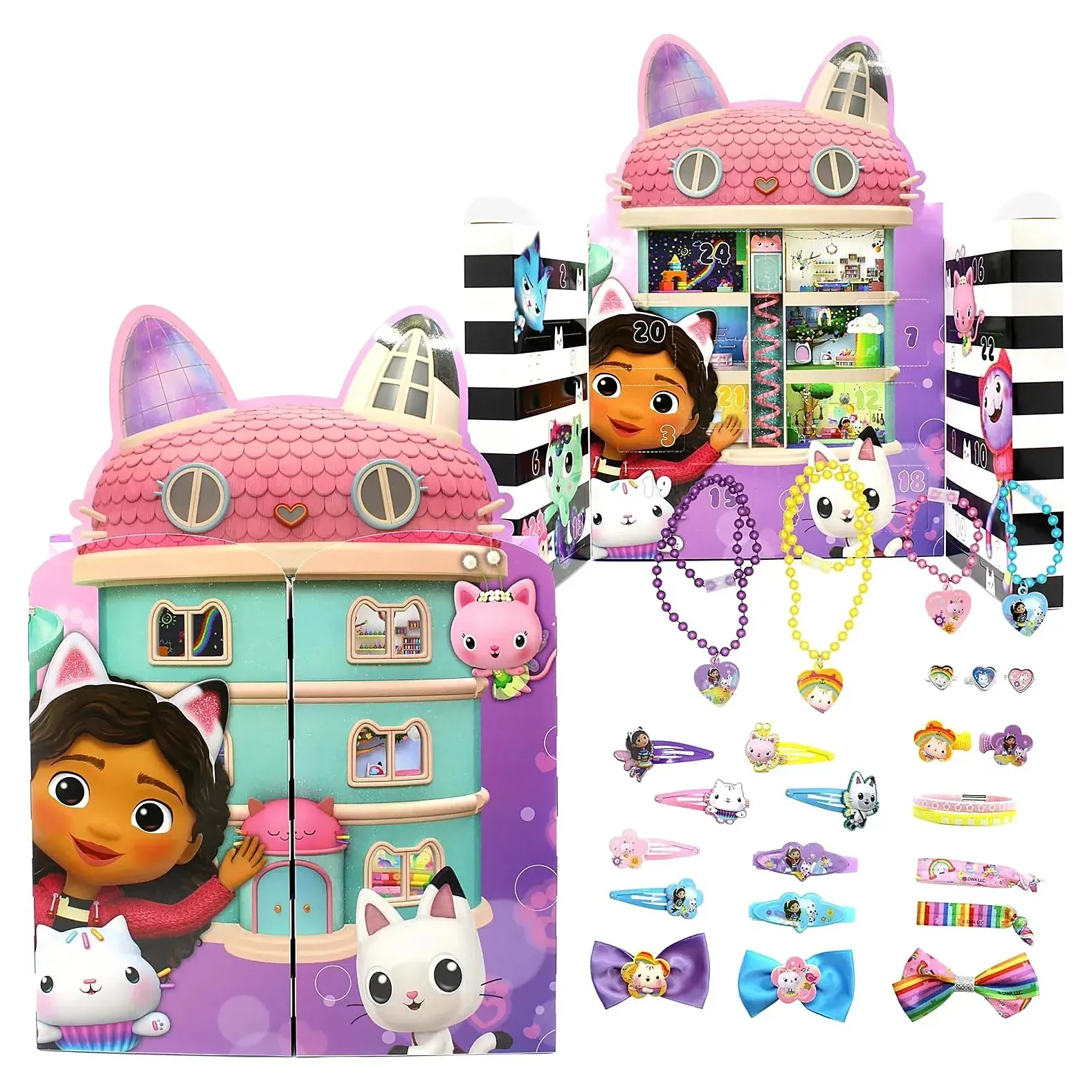 Gabby's Dollhouse Advent Calendar with Jewellery/Hair Accessories