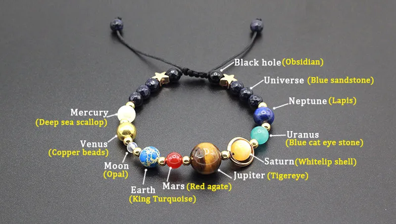 Galaxy Solar System Natural Stone Beads