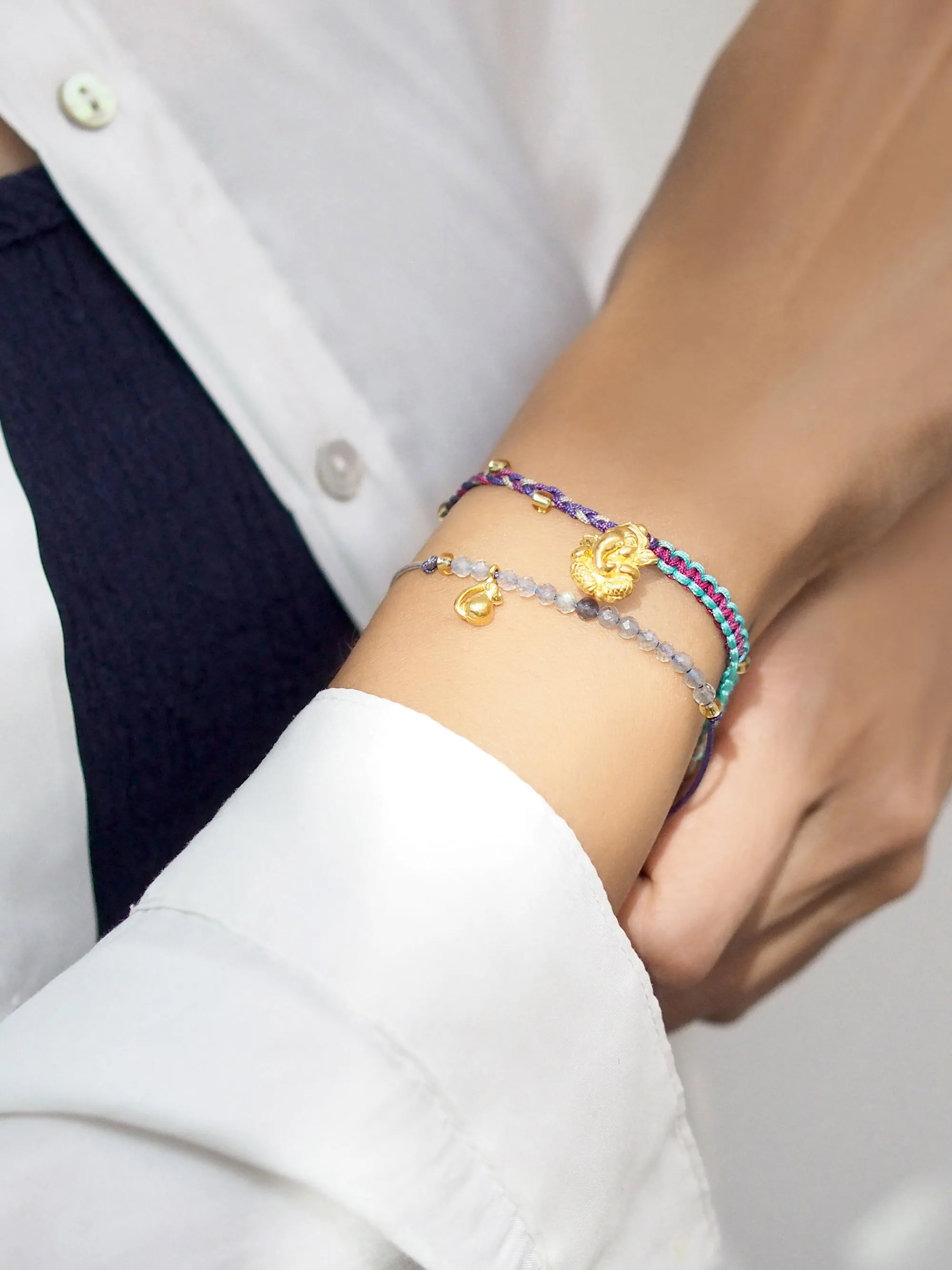 Ganesha Gold-Rainbow SET Bracelets / Favora - Lucky