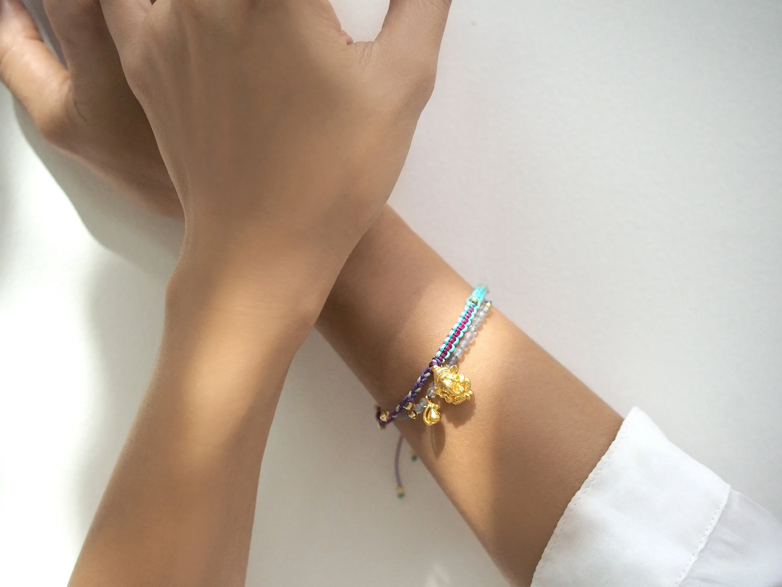 Ganesha Gold-Rainbow SET Bracelets / Favora - Lucky
