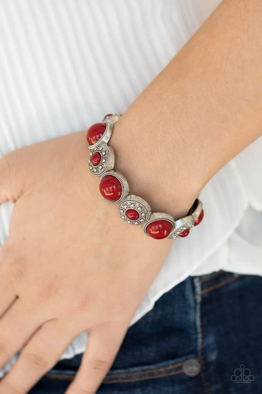 Garden Flair Red Paparazzi Bracelet