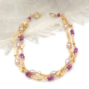 Gem-Kissed: Triple Strand Karen Sue