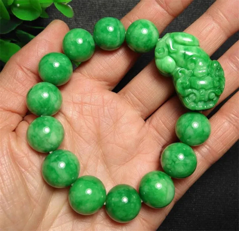 Genuine Natural Jade Bracelet Men Emerald Jades Stone