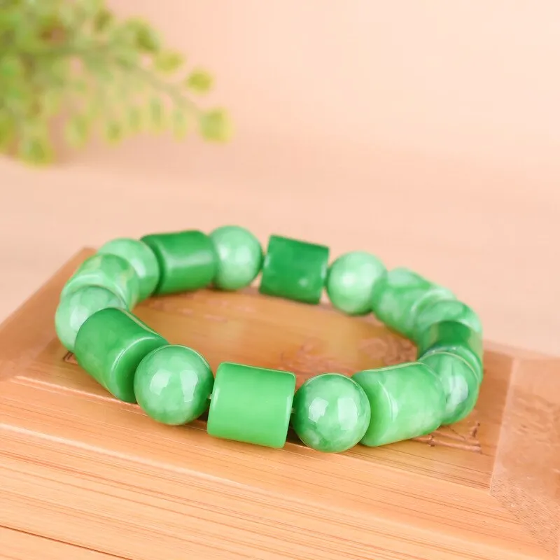 Genuine Natural Jade Bracelet Men Emerald Jades Stone