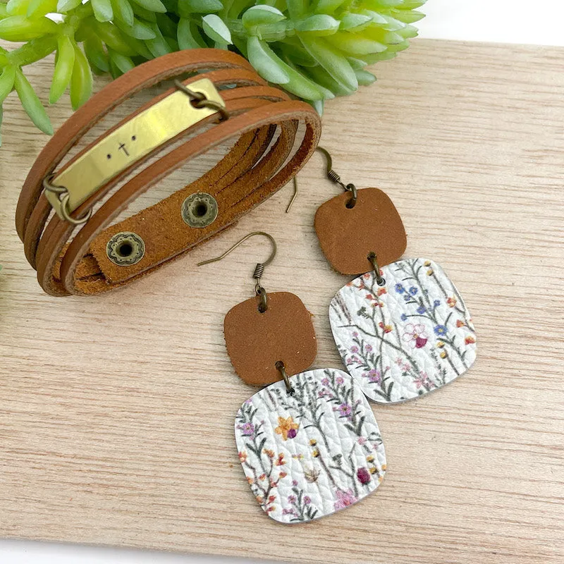 Ginger Spice MiNi Wrap Personalized Leather Bracelet | Women Teens | Adjustable