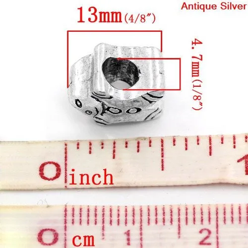 Gingerbread Man European Bead Compatible for Most European Snake Chain Bracelet