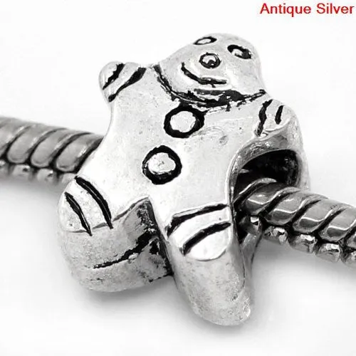 Gingerbread Man European Bead Compatible for Most European Snake Chain Bracelet