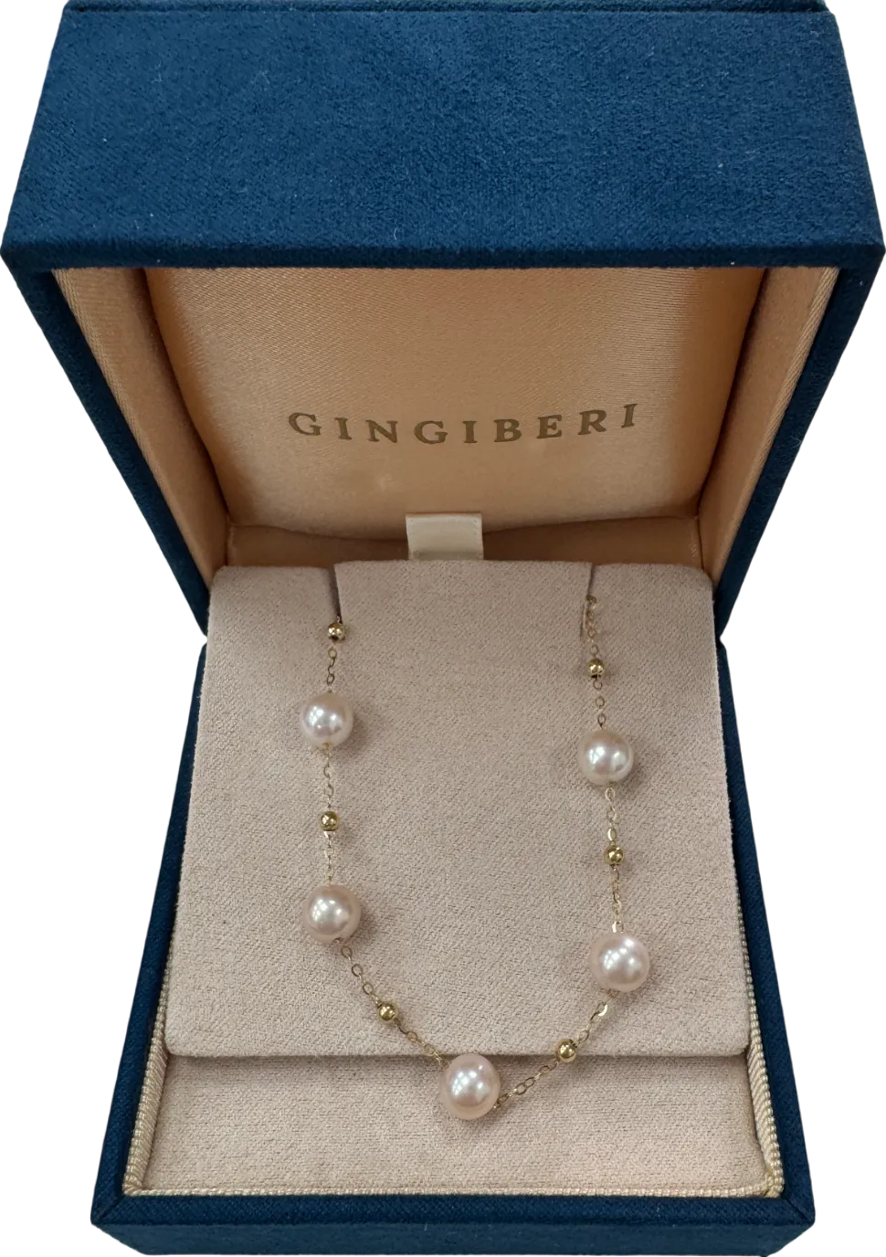 GINGIBERI Yellow 14k Solid Gold And Real Pearl Velvet Starlight Bracelet