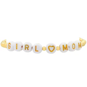 GIRL MOM BALL STRETCH BRACELET GOLD
