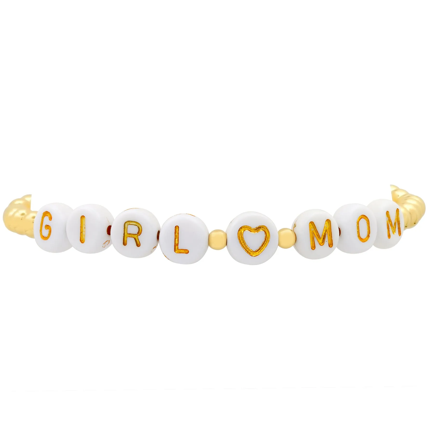 GIRL MOM BALL STRETCH BRACELET GOLD
