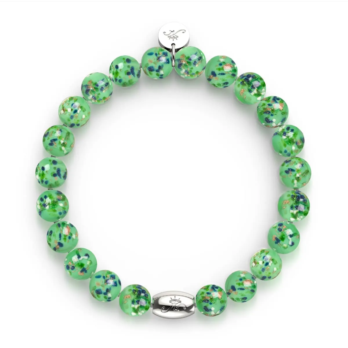 Gleaming Grove | .925 Sterling Silver | Firefly Glass Bracelet