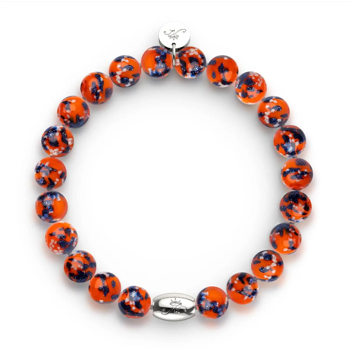 Glowing Ember | .925 Sterling Silver | Firefly Glass Bracelet