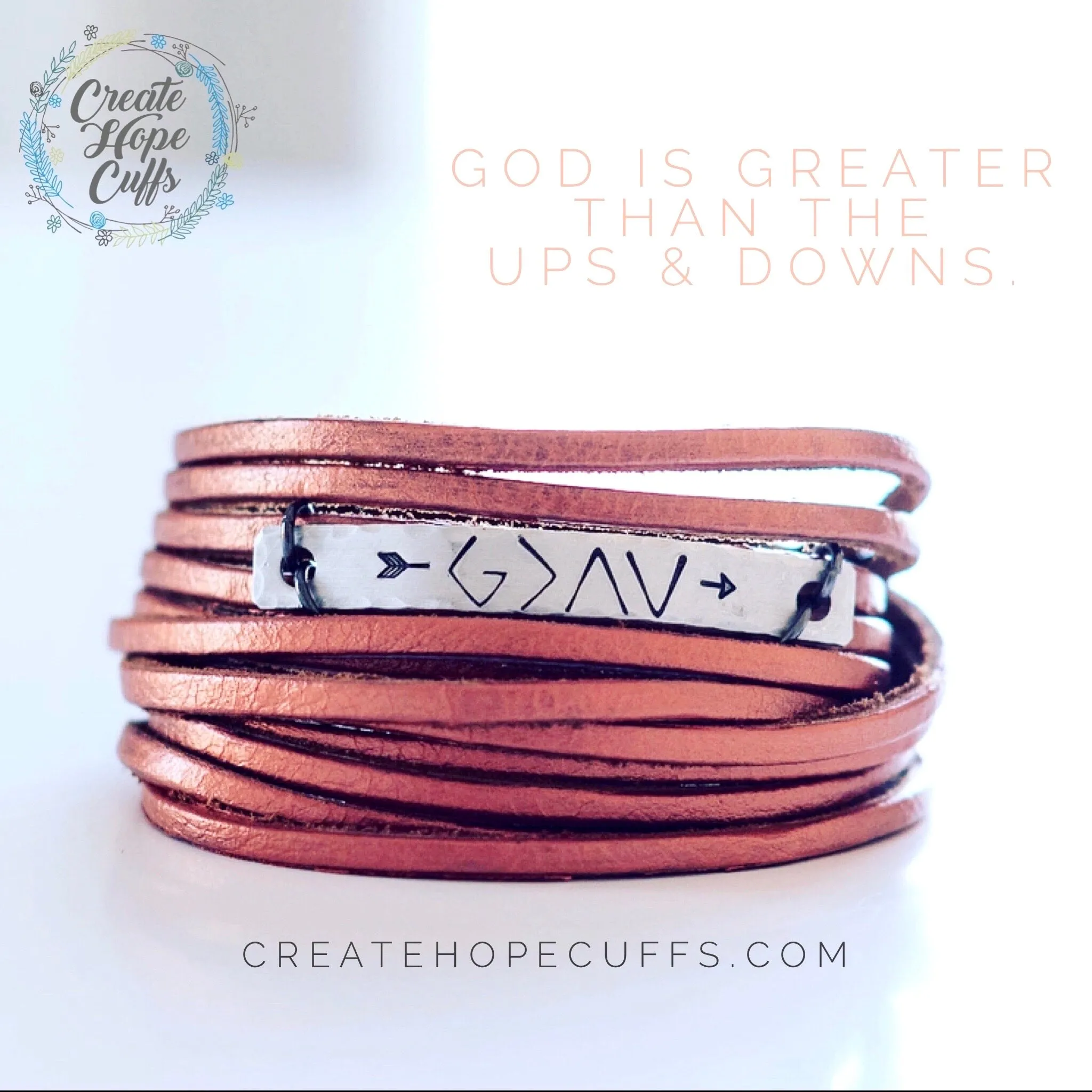 GOD IS GREATER Leather Double Wrap, Silver Bar Bracelet, 11 Colors, adjustable