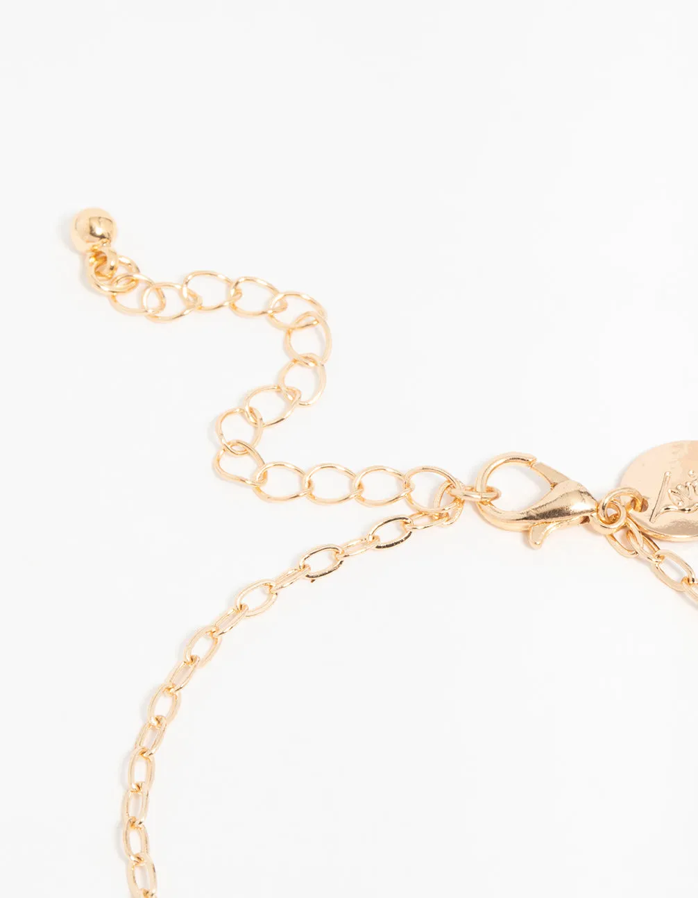 Gold Diamante Drop Bracelets 4-Pack