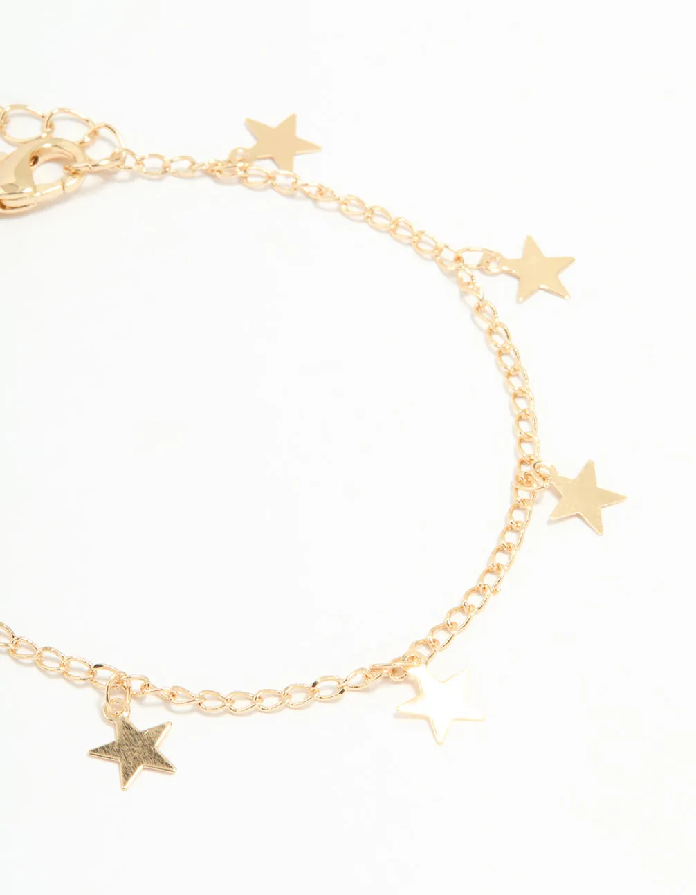 Gold Multicoloured Gem & Star Bracelets 3-Pack