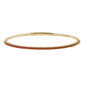 Gold Vermeil July Birthstone Flex Bracelet