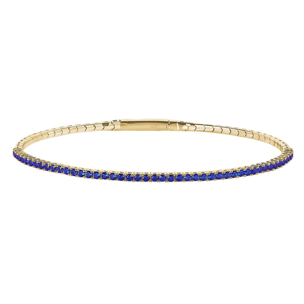 Gold Vermeil September Birthstone Flex Bracelet