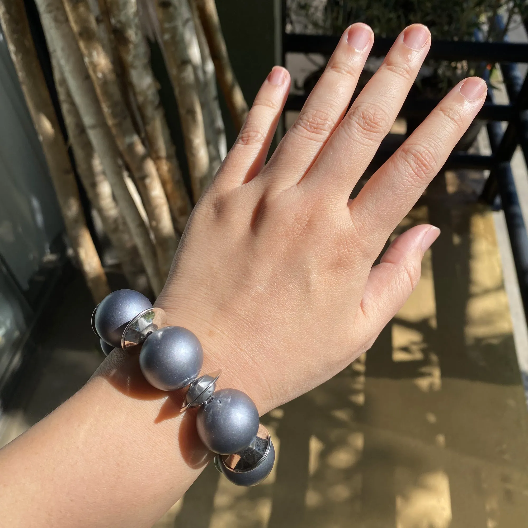 Gray kimoyo bead bracelet