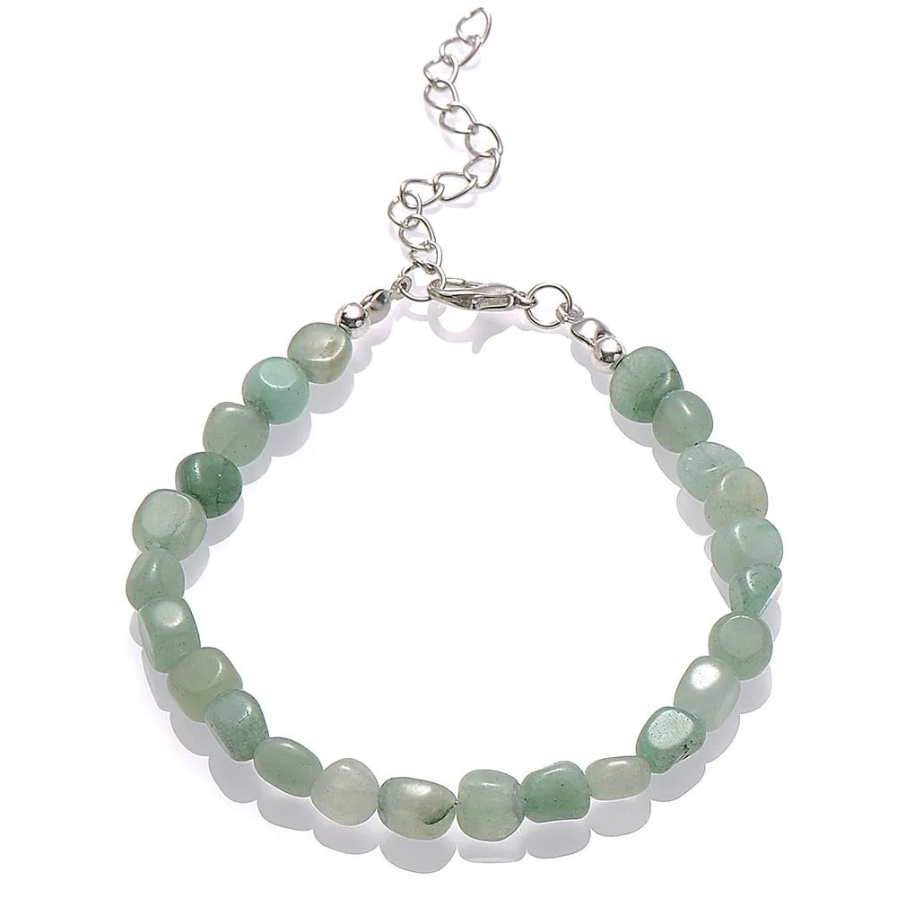 Green Aventurine Stone Bracelet Irregular Beads