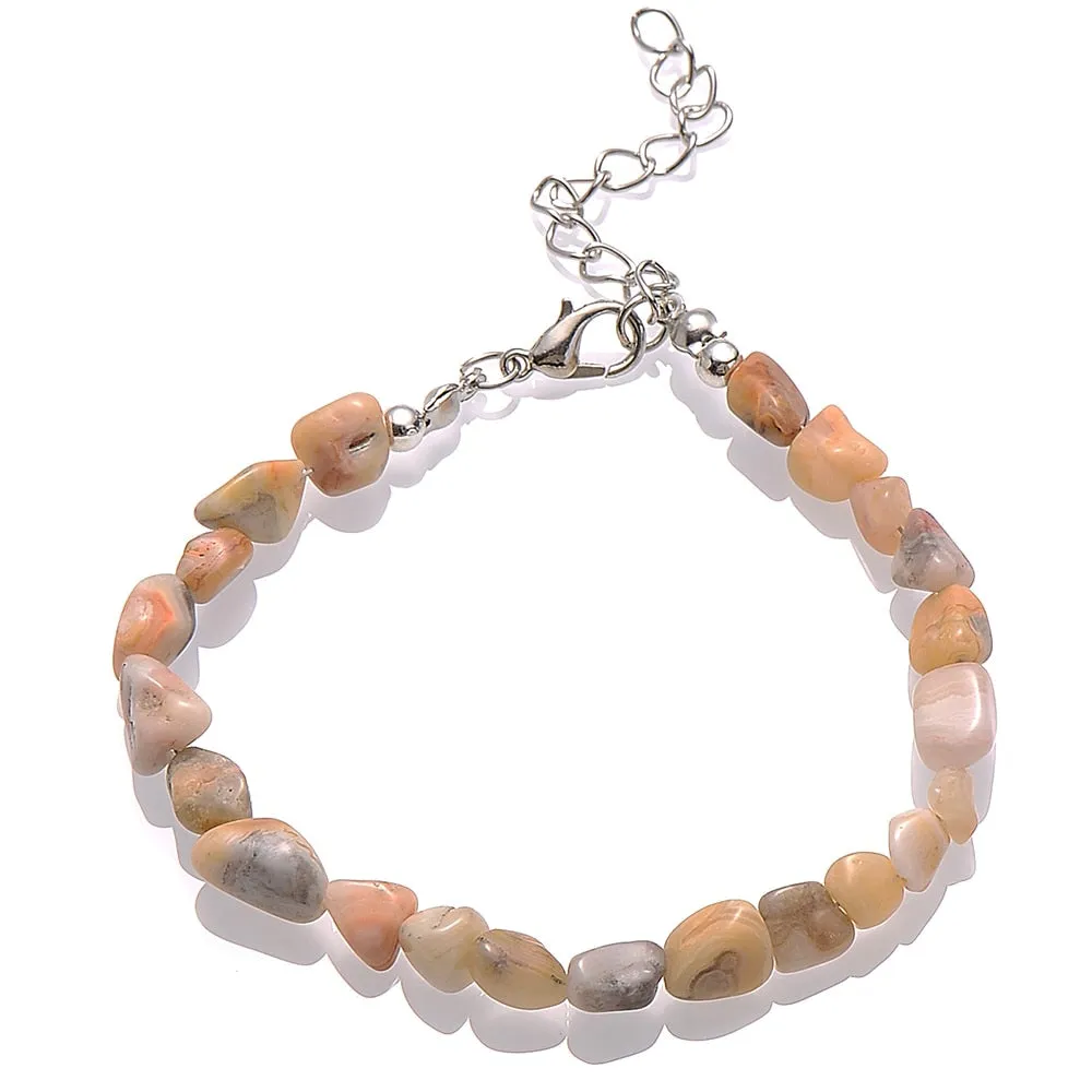 Green Aventurine Stone Bracelet Irregular Beads