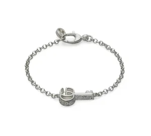 Gucci Silver Marmont GG Key Bracelet 7.5"