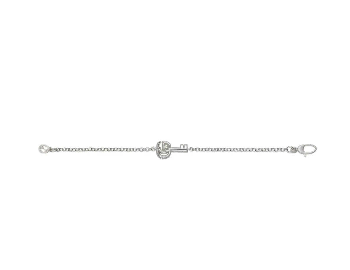 Gucci Silver Marmont GG Key Bracelet 7.5"