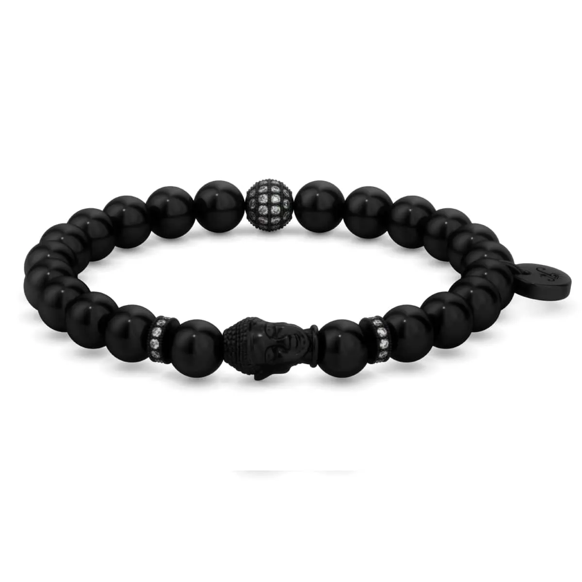 Gunmetal | Gilded Buddha Bracelet
