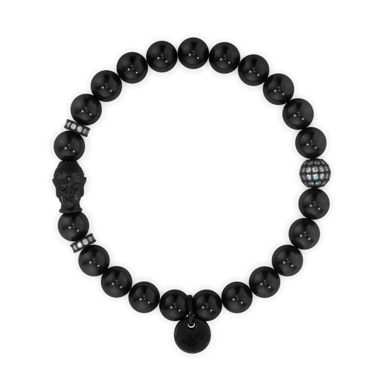 Gunmetal | Gilded Buddha Bracelet