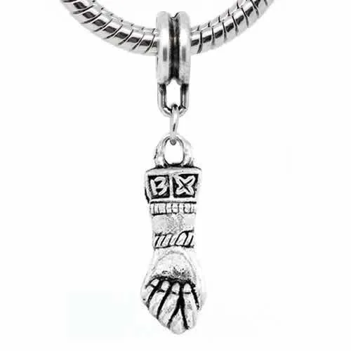 Hand Figa Lucky Charm Spiritual Protection Amulet European Bead Compatible for Most European Snake Chain Bracelet