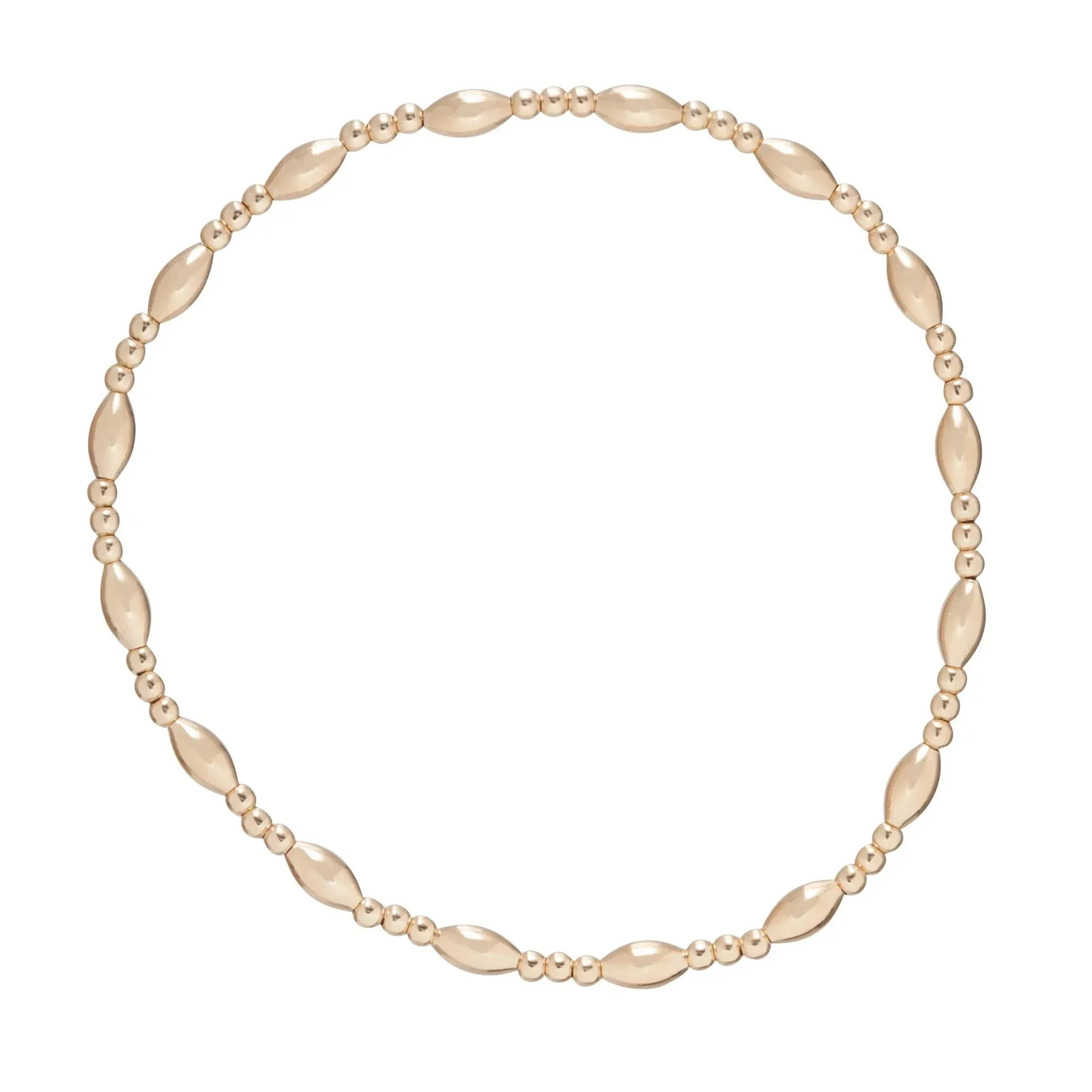 Harmony Sincerity Pattern 2mm Gold Bead Bracelet