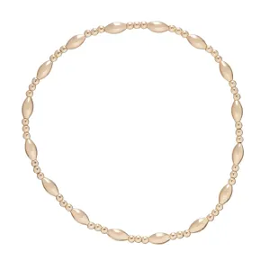Harmony Sincerity Pattern 2mm Gold Bead Bracelet