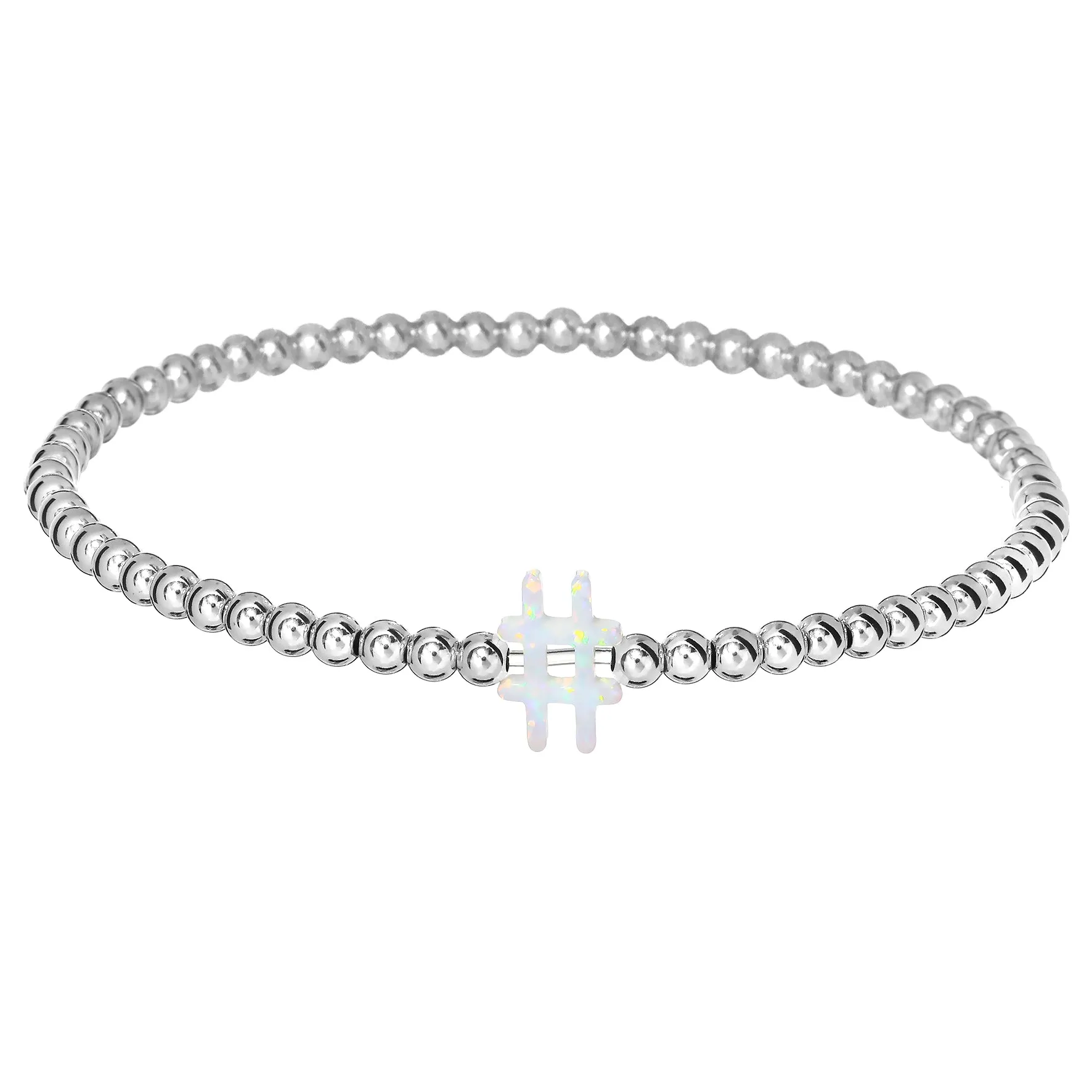 HASHTAG | Opal Charm and 14K Gold Filled Beads Bracelet