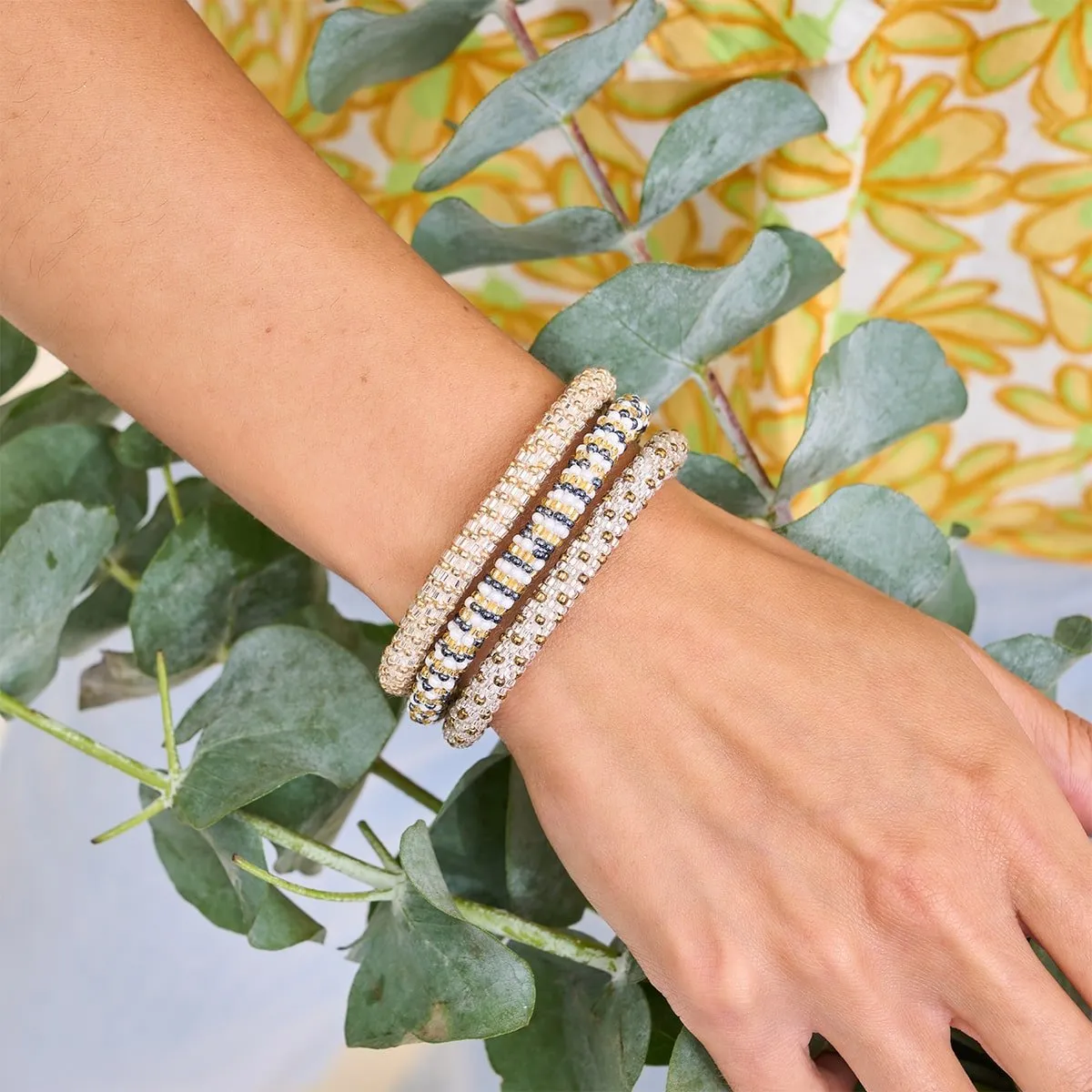 Hazelnut Cake | Himalayan Glass Bead Bracelet