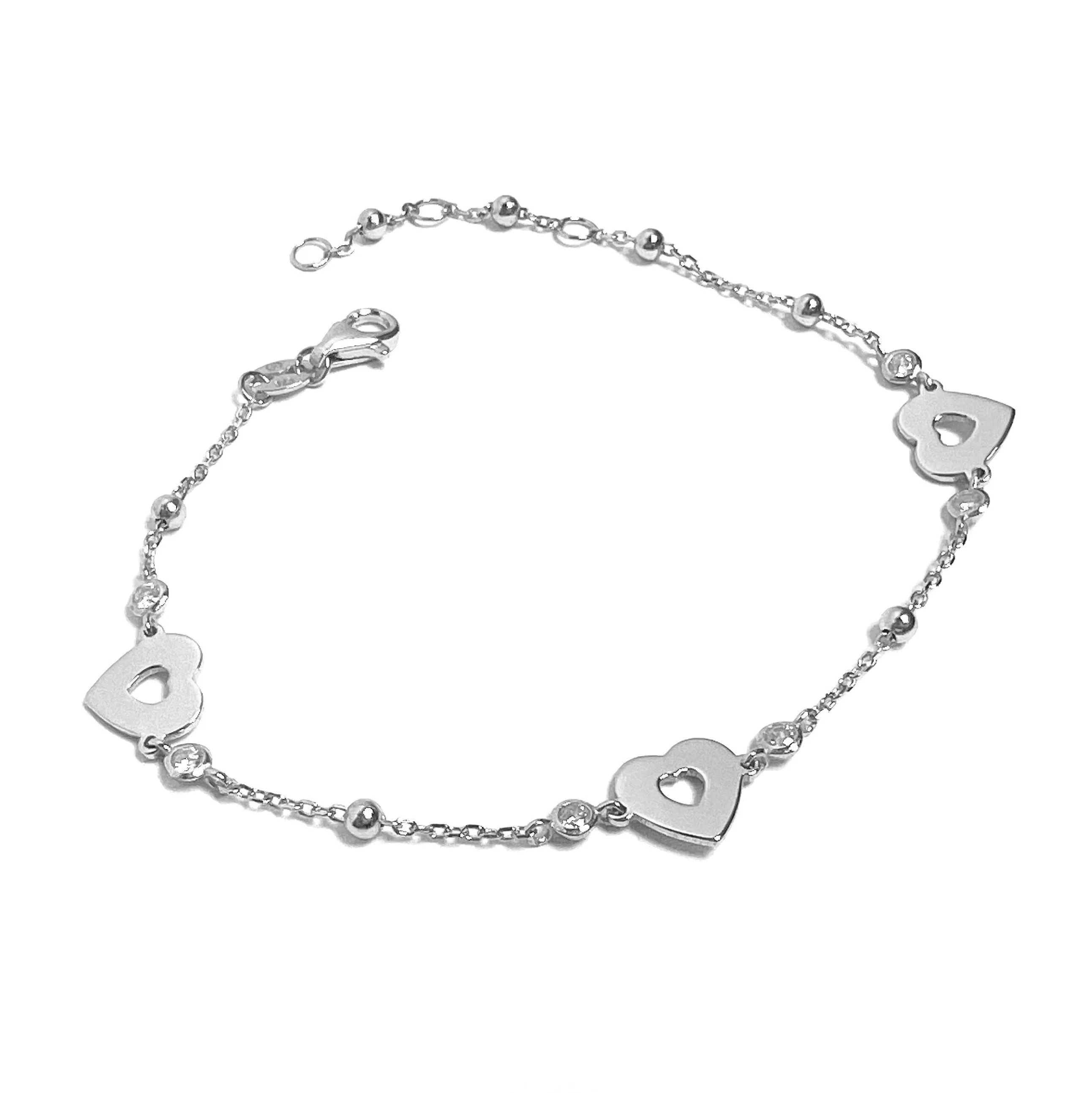Heart and Bezel Bracelet