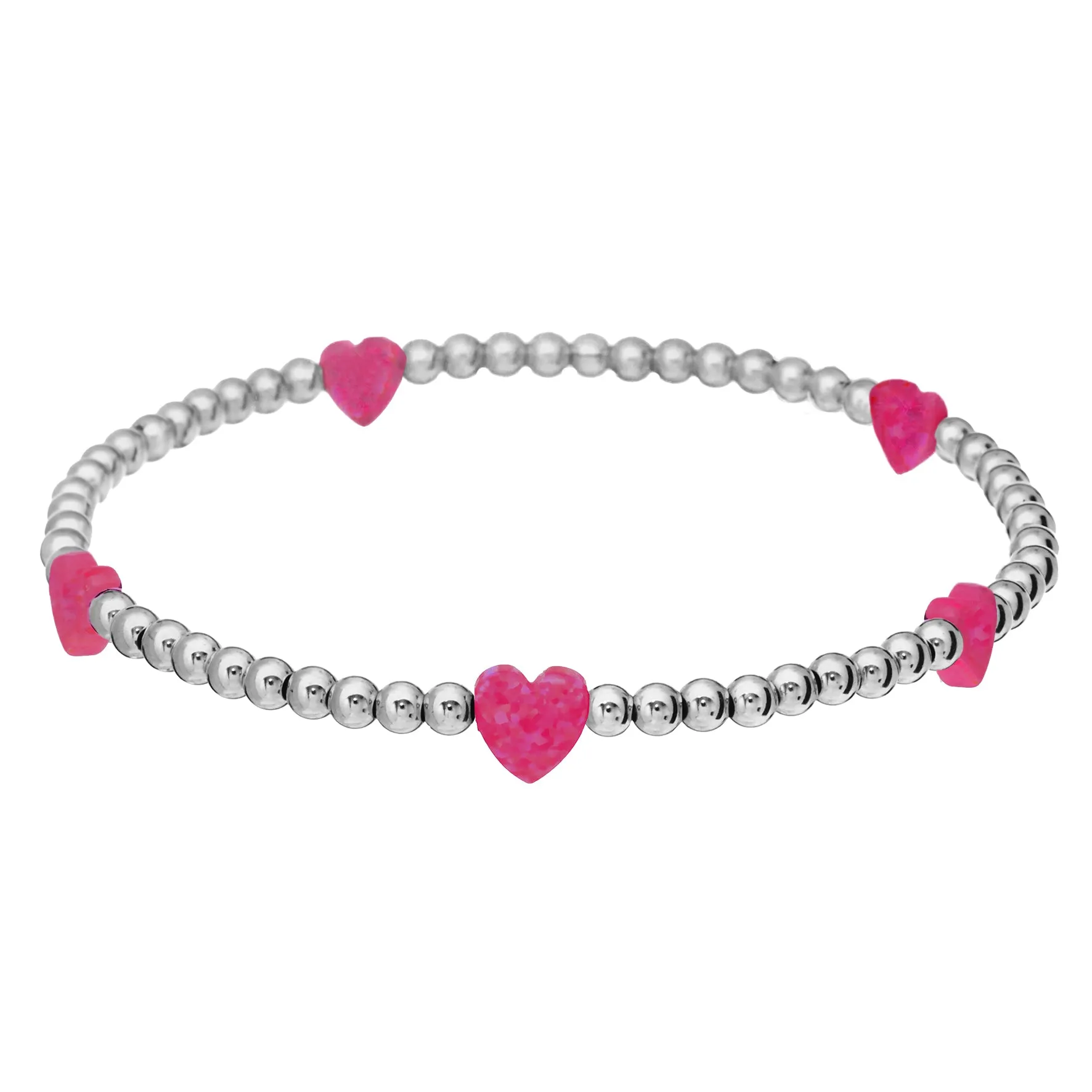 HEART BY THE YARD | Opal Charm and 14K Gold Filled Beads Bracelet