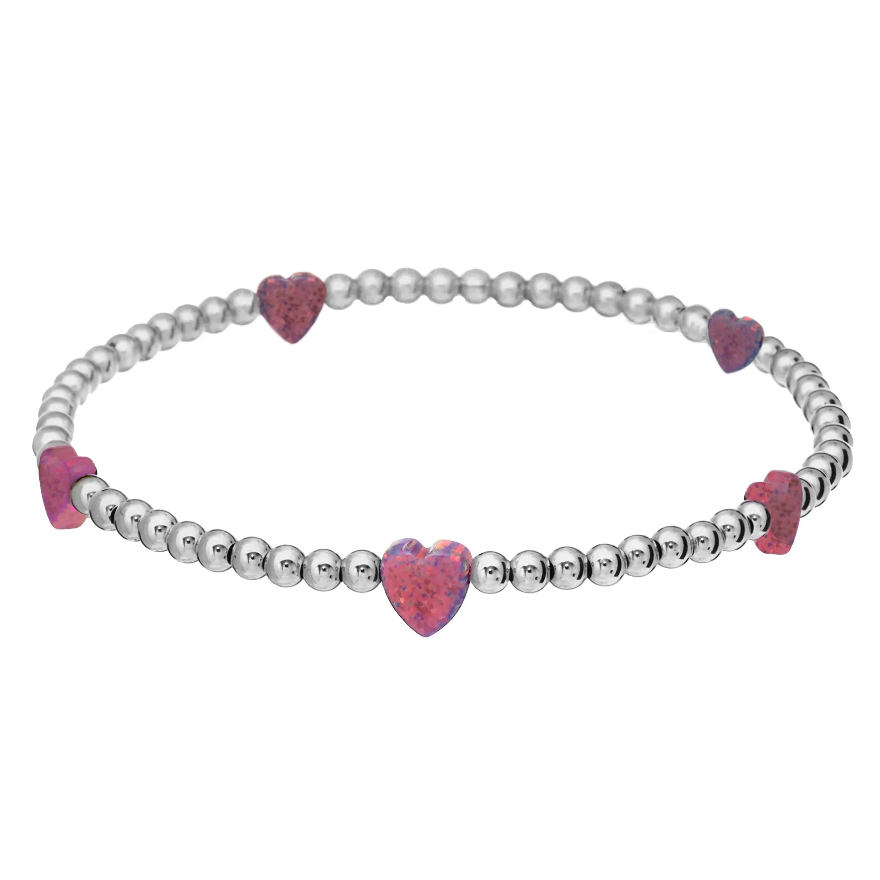 HEART BY THE YARD | Opal Charm and 14K Gold Filled Beads Bracelet
