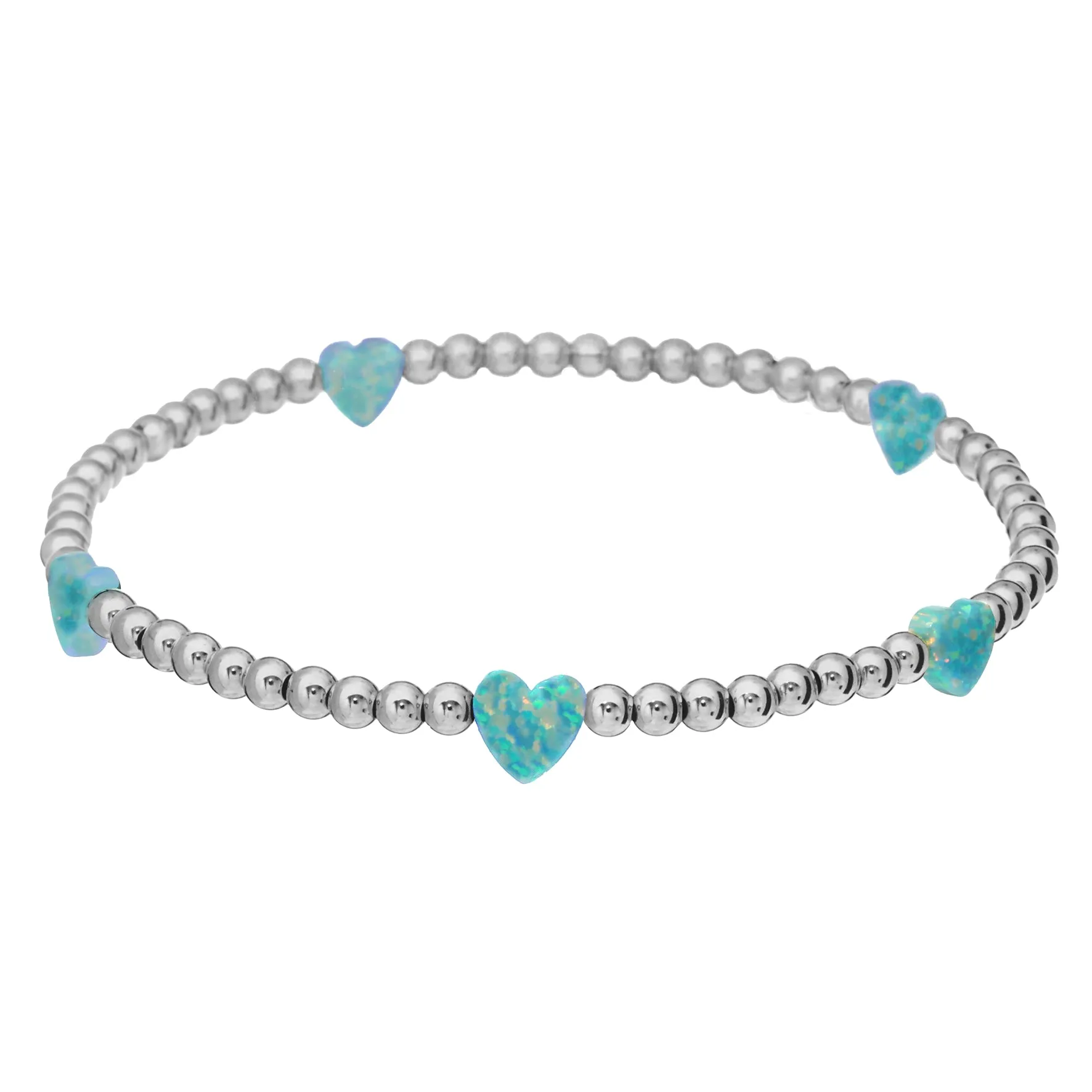 HEART BY THE YARD | Opal Charm and 14K Gold Filled Beads Bracelet