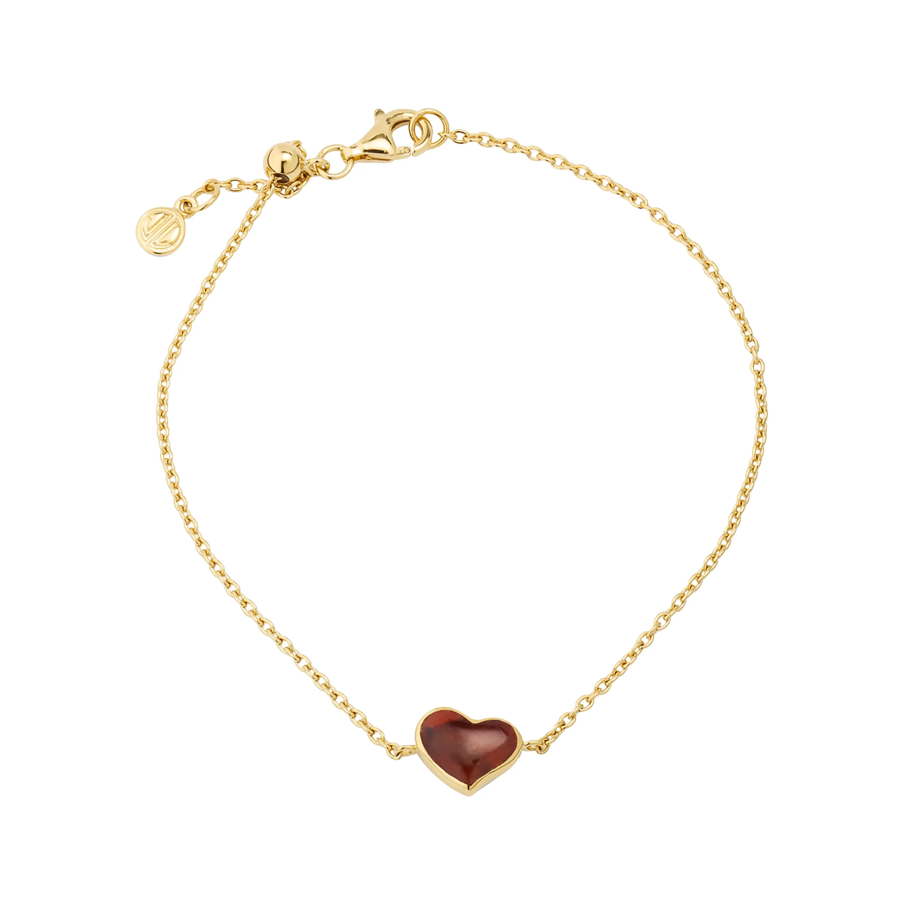 Heart Sterling Bracelet with Gold Vermeil
