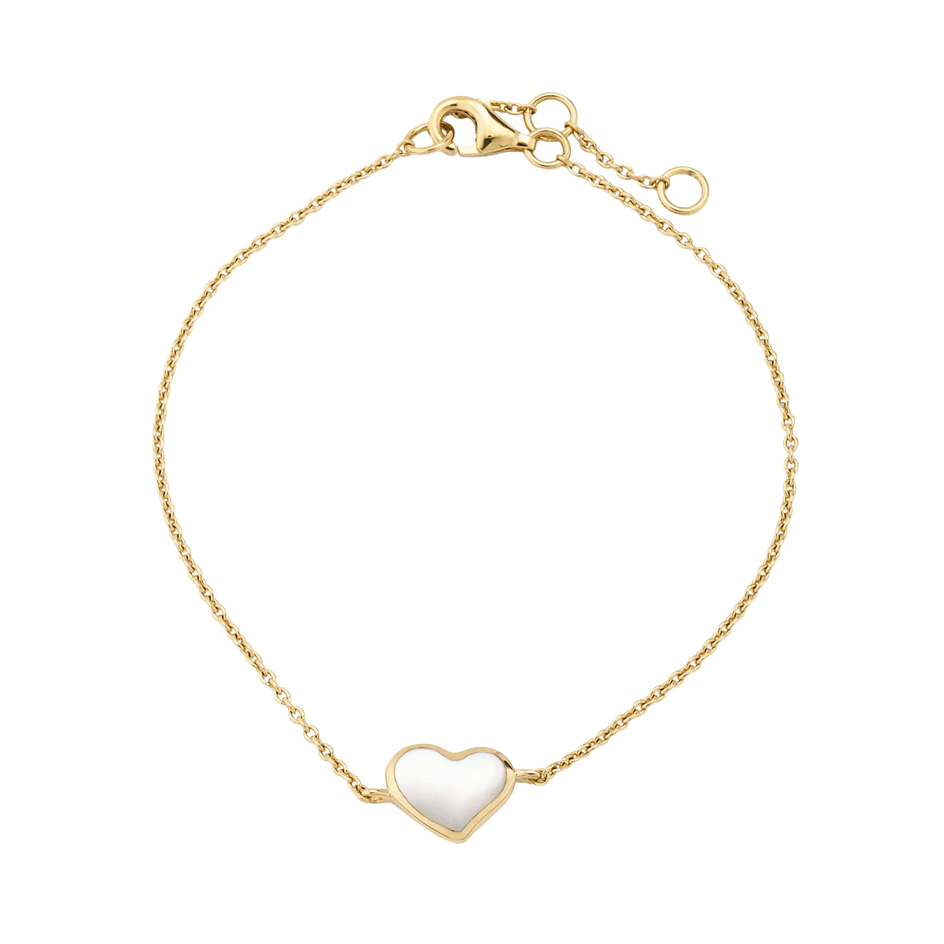 Heart Sterling Bracelet with Gold Vermeil