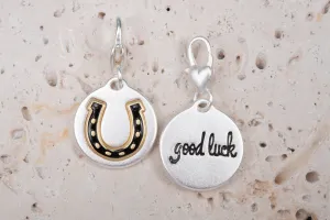 Heartfelt Emotions Silver 2-Tone Medallion - Horse Shoe