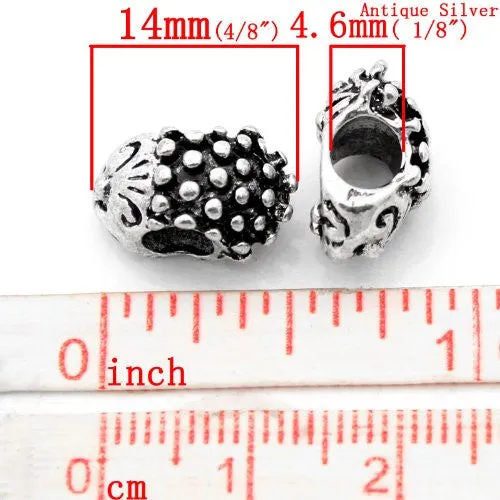 Hedgehog Charm European Bead Compatible for Most European Snake Chain Bracelet