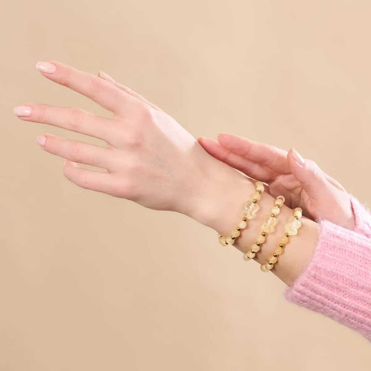 Helios | Gemmy Bear Bracelet | Yellow Jade x Gold
