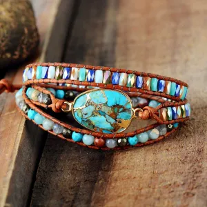 High End Women Bracelets Gilded Natural Stones