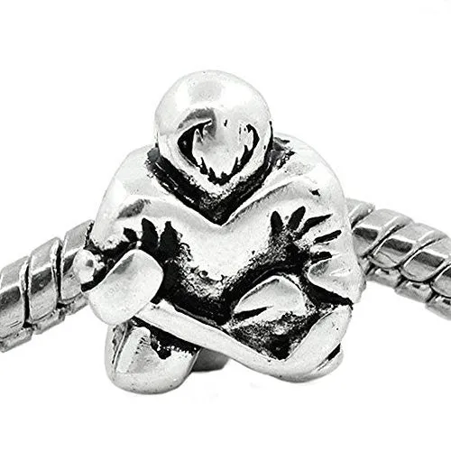 Hockey Player European Bead Compatible for Most European Snake Chain Bracelet